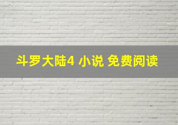 斗罗大陆4 小说 免费阅读